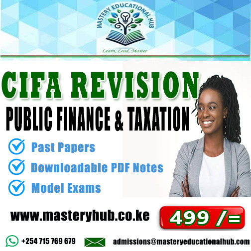 CIFA Revision - Public Finance & Taxation