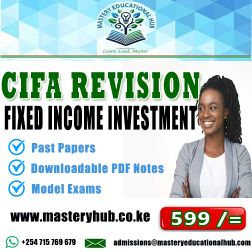 CIFA Revision - Fixed Income Investment Analysis