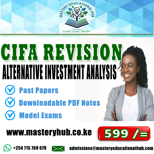 CIFA Revision - Alternative Investment Analysis