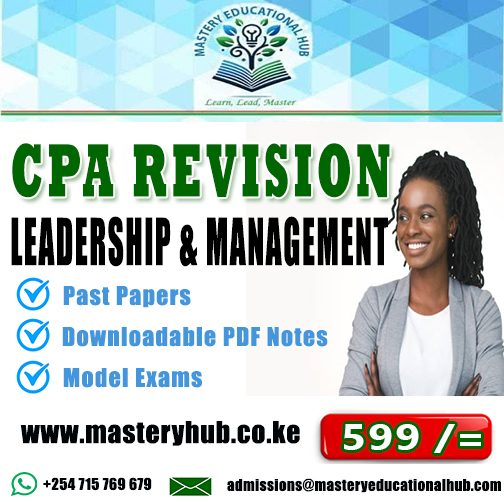 CPA Revision - Leadership & Management